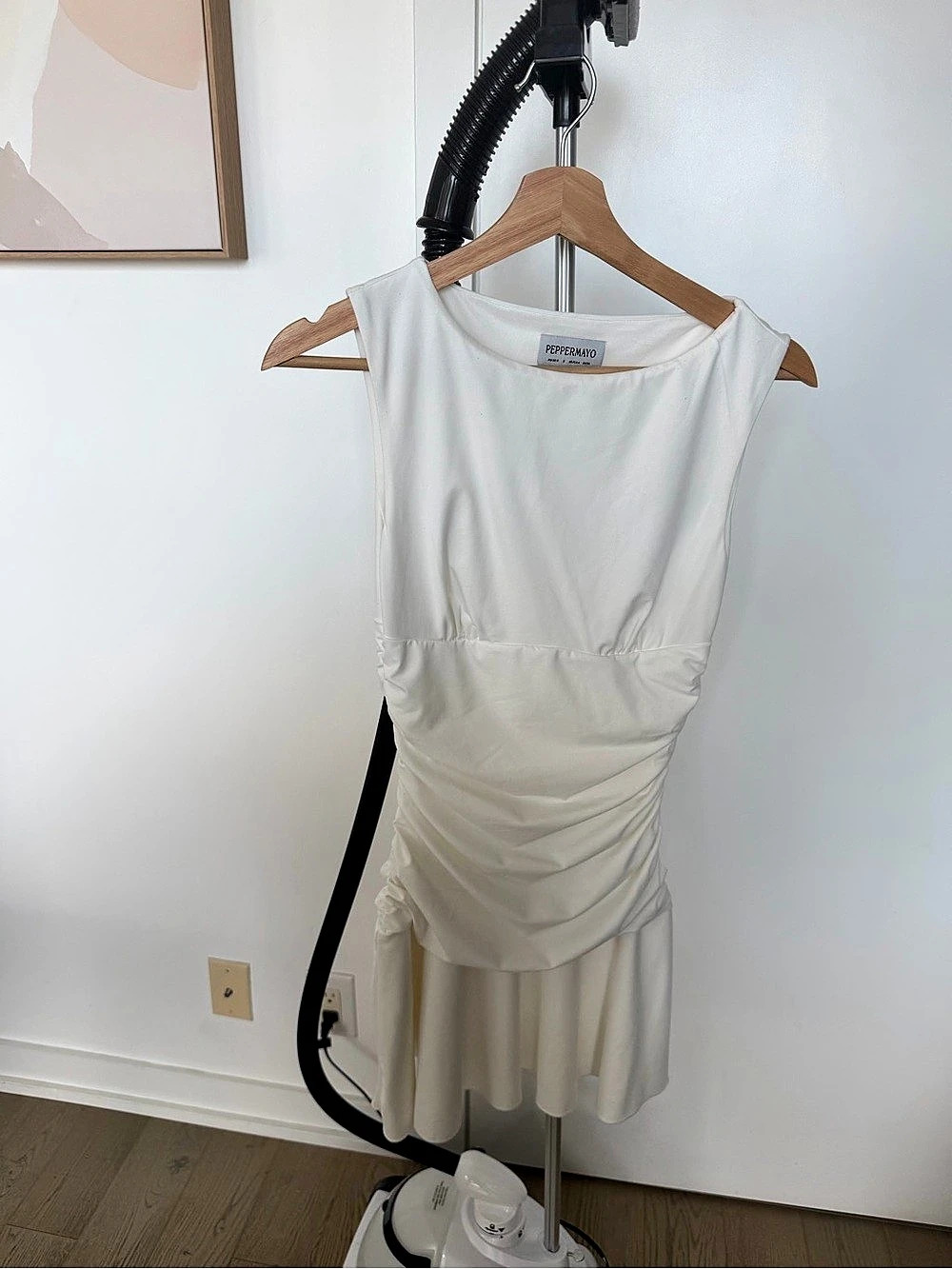Peppermayo Kelda Mini Dress Ruched White